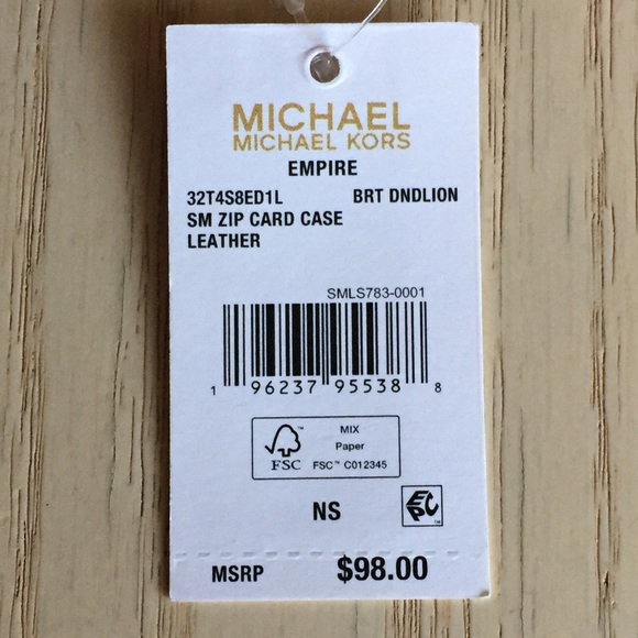 Michael Kors Empire Dandelion Leather Card Case - Picture 8 of 8